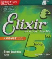 Elixir Bass 15433 Струны Nanoweb, 130TW XL,5-я струна для бас гитары, 1 шт.