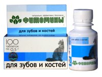 50 г Фитомины для Зубов и Костей (кошка), 100 таб.