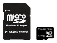   Silicon Power MicroSD 8GB Class 6 + SD  / SP008GBSTH006V10-SP