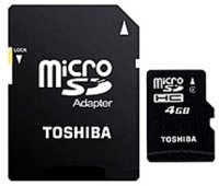   Micro SDHC 4Gb Class 4 Toshiba SD-C04GJ BL5A +  SD
