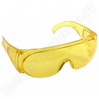 Очки STAYER "STANDARD" защитные, поликарбонатная монолинза с боковой вентиляцией, желтые (арт. 11042