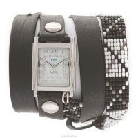    La Mer Collections "Guatemala Beaded Black- Black X -Silver". LMGUAT004