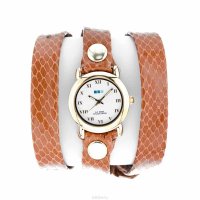    La Mer Collections "Simple Caramel Snake Gold Round". LMSTW6006