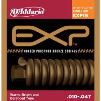 Струны для акустической гитары D"Addario EXP15 Extra Light (10-47)