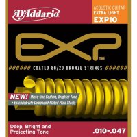 Струны для акустической гитары D"Addario EXP10 (10-47)