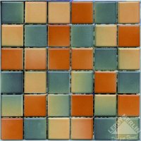 Мозаика керамическая Colorline 3 оранжевый-серый 30*30 см (1 шт.)
