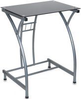 Стол для компьютера Бюрократ GD-002 столешница:черный Стекло цвет основания:серебристый 60 x 45 x 75