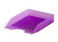 Горизонтальный лоток TRAY BASIC, прозрачный фиолетовый, пластик, А 4, Durable