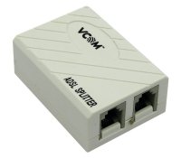 Разветвитель VCOM ( AG-ka63 / HL-2003 / VTE7703 ) ADSL Splitter (AnnexA, вход 1xRJ-12, выход 2xRJ-12