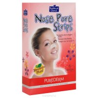 Полоски для носа "Purederm", очищающие, гипоаллергенные, 6 шт
