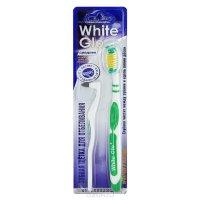 Зубная щетка "White Glo" + Ластик для удаления налета, средняя жесткость