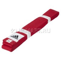 Пояс для единоборств Adidas Club красный (280 см), adiB220