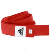 Пояс для единоборств Adidas Club красный (260 см), adiB220