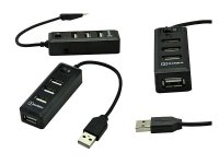  USB Oxion OHB002BK USB 4 ports Black