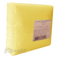 Салфетки Пастель (24x24 см, 1-слойные, желтые с тиснением, 75 штук)