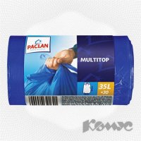 Пакеты для мусора Paclan MULTI-TOP (35 л 30 шт с завязками 15 мкм ВД)