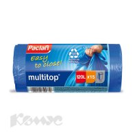 Пакеты для мусора Paclan MULTI-TOP 120 л 15 шт 25 мкм с завязками