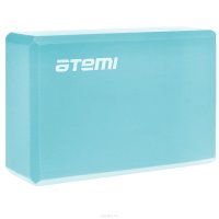 Блок для йоги Atemi, цвет: голубой, 23 х 15 х 8 см