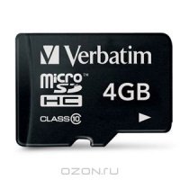   microSD 4GB Verbatim microSDHC Class 10