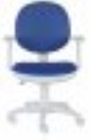 Кресло для офиса Бюрократ CH-W356AXSN/15-10 темно-синий 15-10 колеса белый/синий (пластик белый)