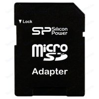   Micro SDHC 16GB Class 10 Silicon Power SP016GBSTHDU1V10-SP +  SD