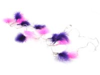 Новогодняя гирлянда "Пурпурное настроение" (NY1418) длина 2 м, 14 ламп - фиолетовые и розовые перья