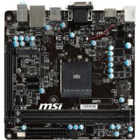   MSI AM1I (RTL) SocketAM1 PCI-E Dsub+DVI+HDMI GbLAN SATA Mini-ITX 2DDR-III