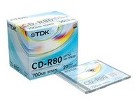TDK CD-R80SCA10-L  CD-R 700 , 80 ., 52x, 10 ., Slim Case