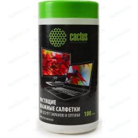 Cactus CS-T1001 Салфетка для   чистки Туба с   чистящими салфетками для   экранов и   оптики, 100  ш