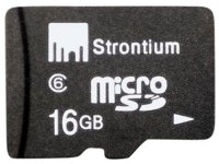   MicroSD 16Gb Strontium (SR16GTFC6A) Class 6 microSDHC + 