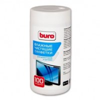 Buro чистящие салфетки для экранов и оптики, туба 100 шт (BU-TSCRL)
