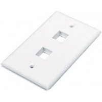 Hyperline FP-U-2-WH   70x115   2-   Keystone Jack, . 