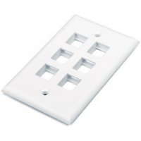 Hyperline FP-U-6-WH   70x115   6-   Keystone Jack, . 