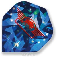 Набор оперений для дротиков Bull"s "Diamond-Flights Std", цвет: синий, красный, 3,5 см х 4,5 см. 525