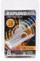  USB Flash Drive 8Gb - Exployd 530 Orange EX008GB530-O