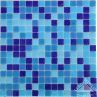 Мозаика стеклянная, синяя, 327 х 327 мм