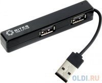 Концентратор USB 5bites HB24-204BK 4 порта USB2.0 черный