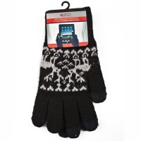 Перчатки для мобильных устройств Liberty Олени, цвет черный, размер M