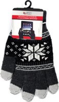 Перчатки для мобильных устройств Liberty Снежинки, цвет серый, размер S