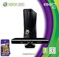   Microsoft XBox 360 4GB Kinect +  Nike+ Kinect Training +  Kinect Adventu