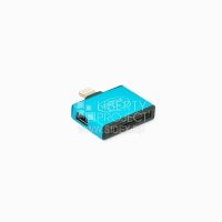 Переходник 3 в 1 (Apple 8-pin lightning - Apple 30-pin/micro USB/mini USB) (синий)