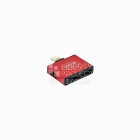 Переходник 3 в 1 (Apple 8-pin lightning - Apple 30-pin/micro USB/mini USB) (красный)