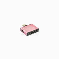 Переходник 3 в 1 (Apple 8-pin lightning - Apple 30-pin/micro USB/mini USB) (розовый)