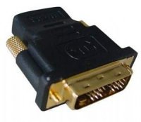Переходник HDMI F - DVI M золотые разъемы пакет