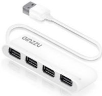 Концентратор USB 2.0 HUB Ginzzu GR-487UB, 7 портов, черный