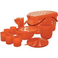 Набор пластиковой посуды для пикника PLAST TEAM ПЦ 1842 оранжевый