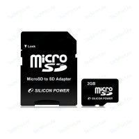   Silicon Power microSD 2Gb + adapter SD (SP002GBSDT000V10-SP)