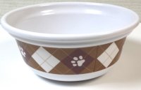  , 3 argyle paws bowl