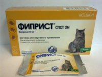 0,5 мл Фиприст 0,5 мл Капли инсектоакарицидные для кошек 1 пипетка (KRKA)