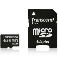 - microSDHC 4  Transcend , Class 10 ( TS4GUSDHC10 )  SD